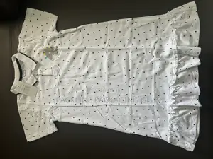 Girls White Polo Dress Kids Clothing Children Outfit