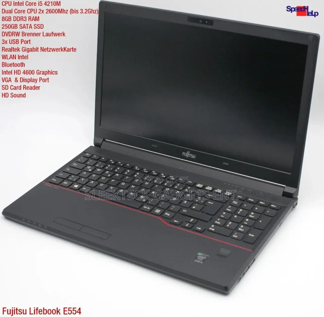 Laptop Fujitsu Lifebook E556 8GB Intel Core i5 SSD 256GB