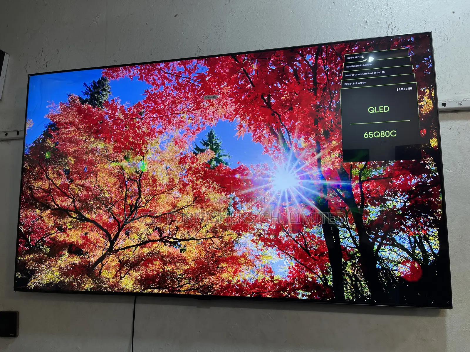 65 Inch Samsung Qled 65q80c With Active 120hz Smart Satellite Uk Tv