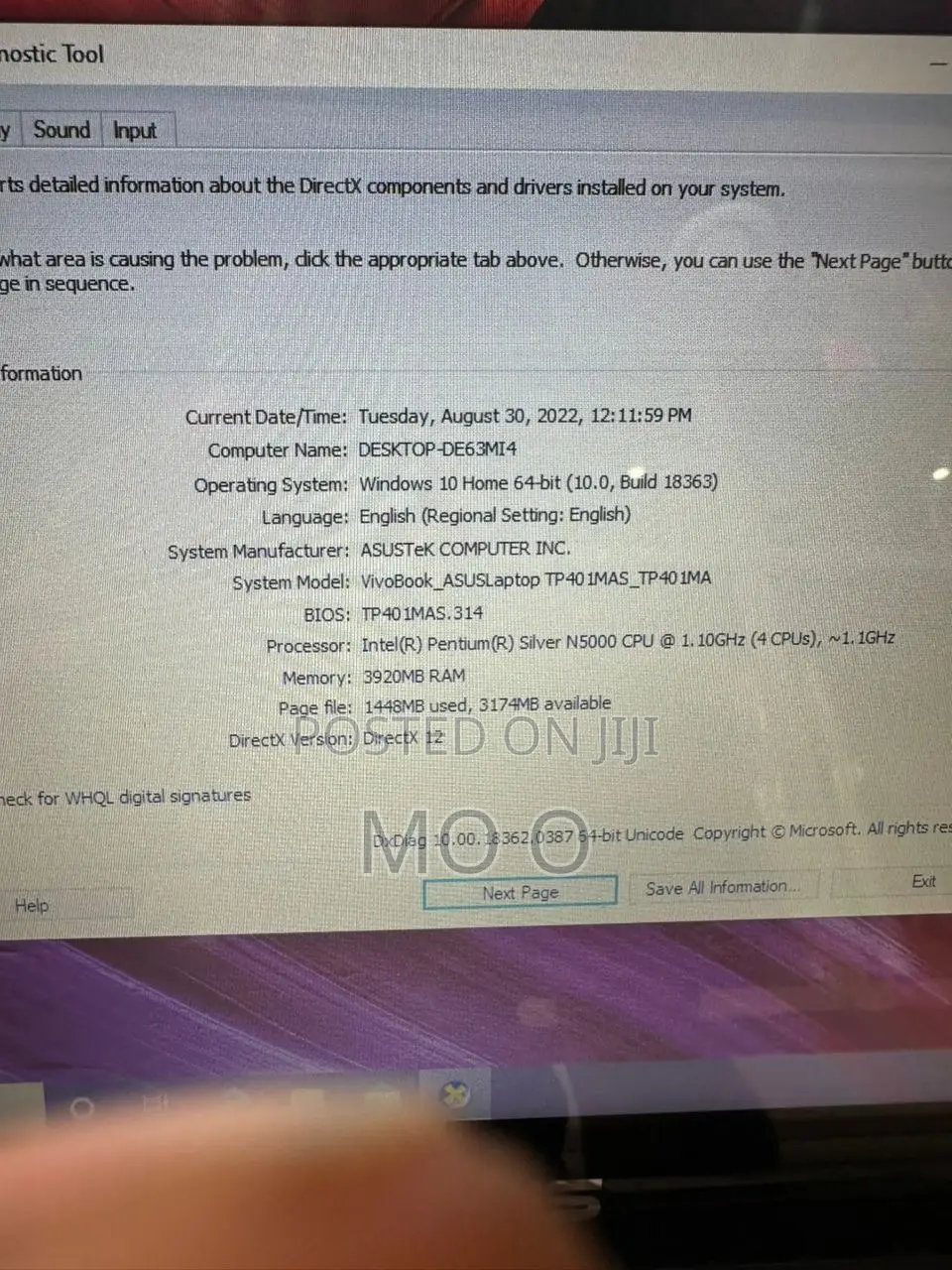 Laptop Asus VivoBook Flip 14 TP401CA 4GB Intel Pentium SSD 128GB