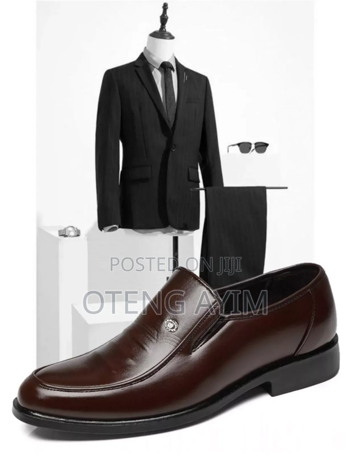Men Pu Shoe in Box Coffee Colour