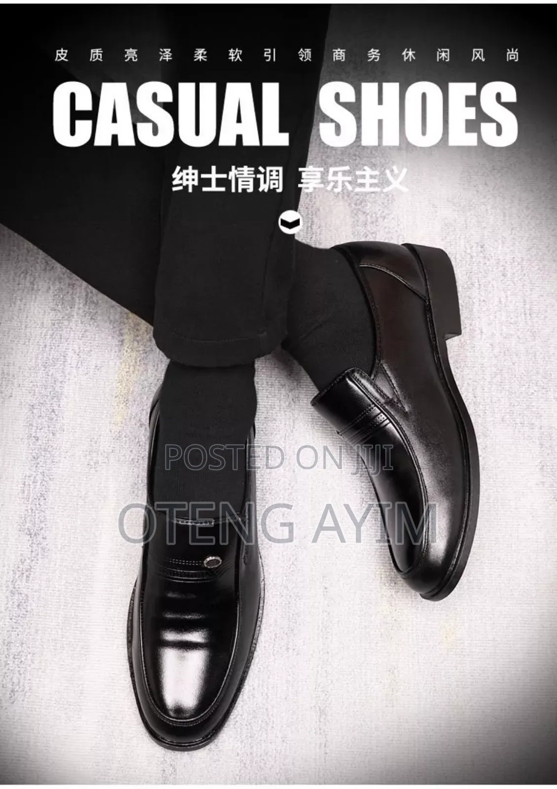 Men Pu Shoe ,Black in Box
