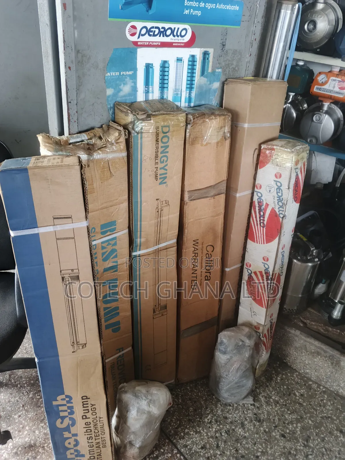 Original Super Italian Borehole Submersible Pumps and All Accessories.