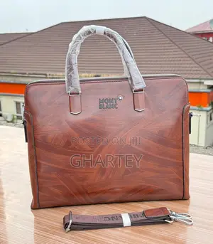 Men’S Leather Laptop Bags Briefcase - In Brown