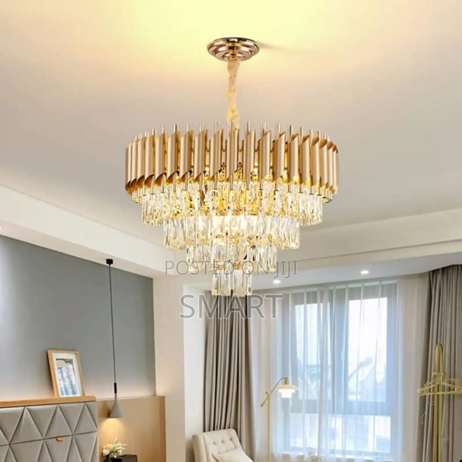 Executive Stylish Modern Crystal Chandelier (Gold)