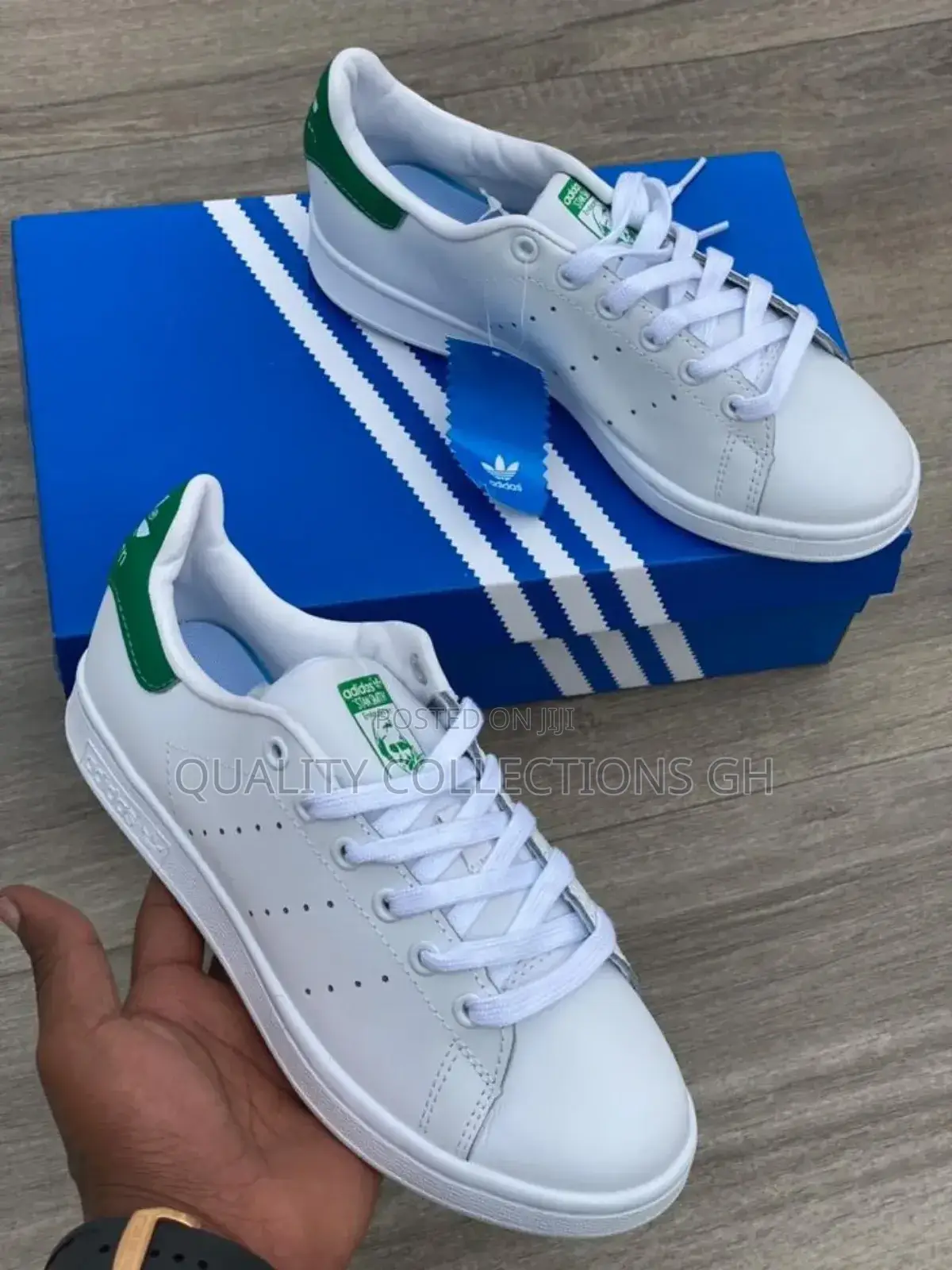White With Green Adidas Stan Smith