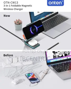 3in1 Foldable Magnetic Wireless Charger