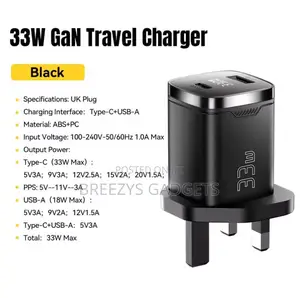 Essager 33w Gan Usb Type C Charger Digital Display Pd Fast Charging