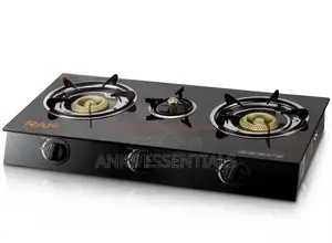 Powerful Raf 3 Burner Gas Cooker – Glass Surface