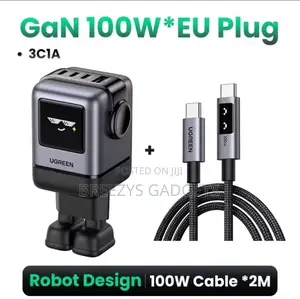 Ugreen Uno 100w Gan Charger Robot Design Qc4.0 3.0 Pps Fast Charger