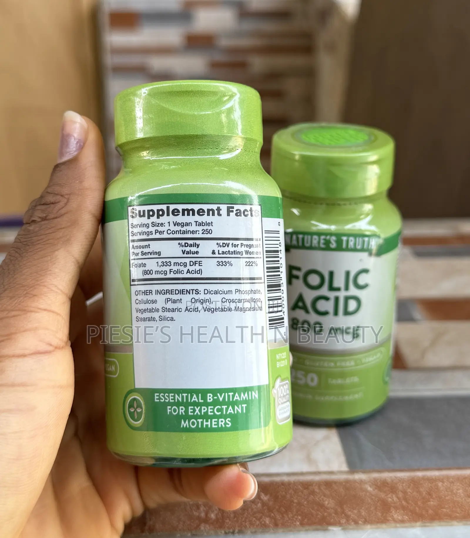 Nature's Truth Folic Acid | 800 McG,250 Tablets |Vegan, Non-Gmo, 250s