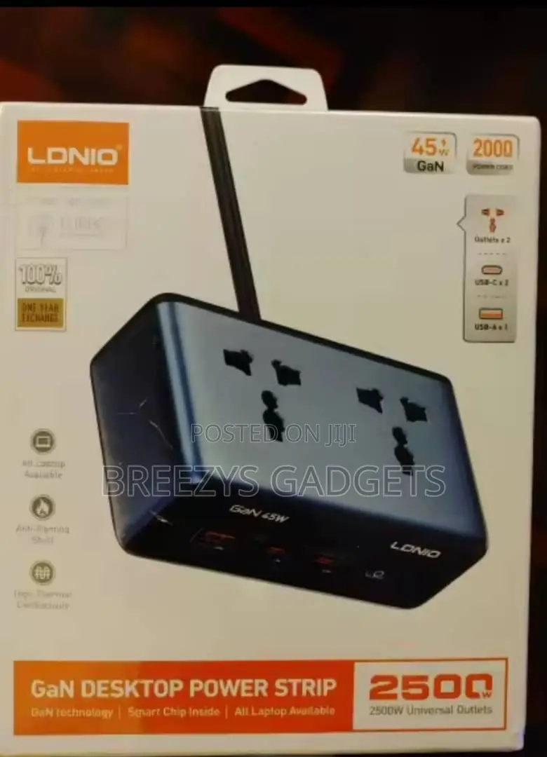 Ldnio Fast Charger Cube Power Strip 2m Electric Extension Power Cord 4