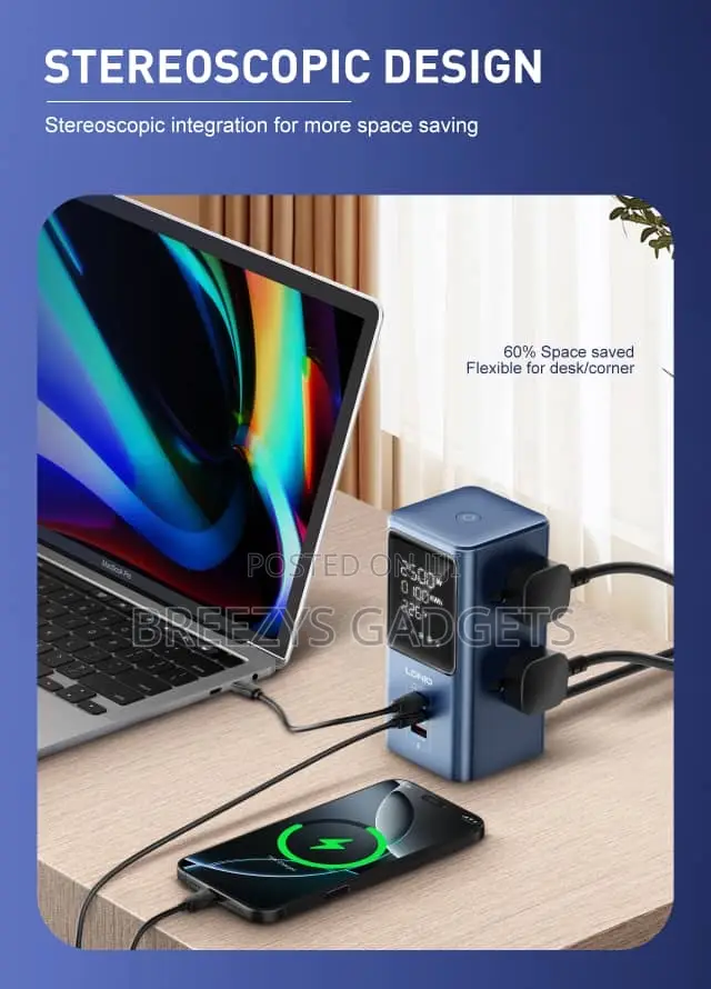 Ldnio Vertical Universal Socket Tower Power Strip Multi Outlets