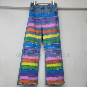 Brand New Palato Rainbow Pearls Jeans Trouser Jacket From Holland