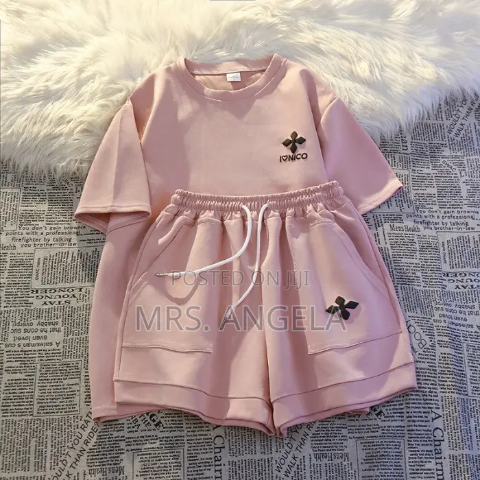 Plain Cotton T-Shirt and Shorts Lounge Set