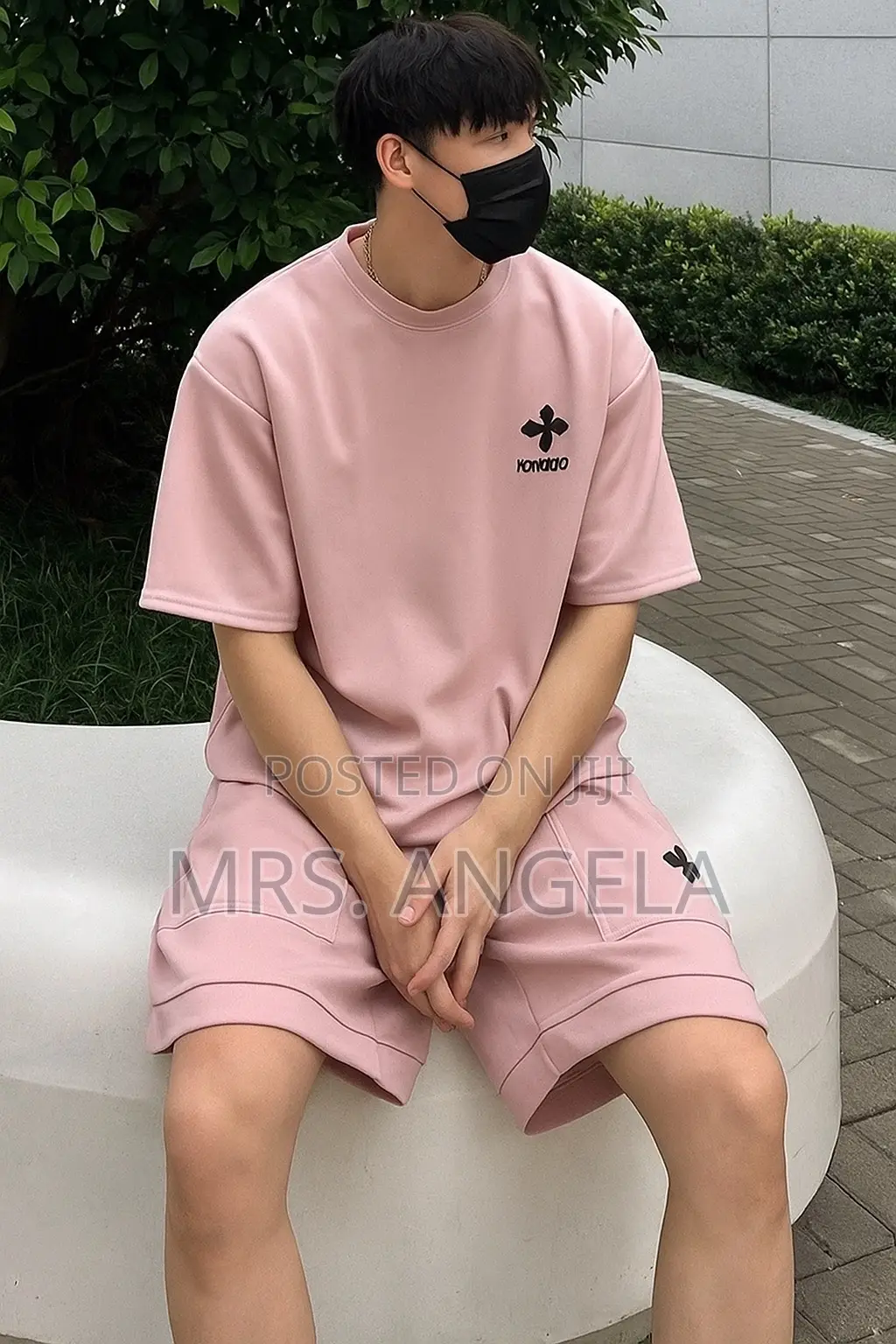 Plain Cotton T-Shirt and Shorts Lounge Set