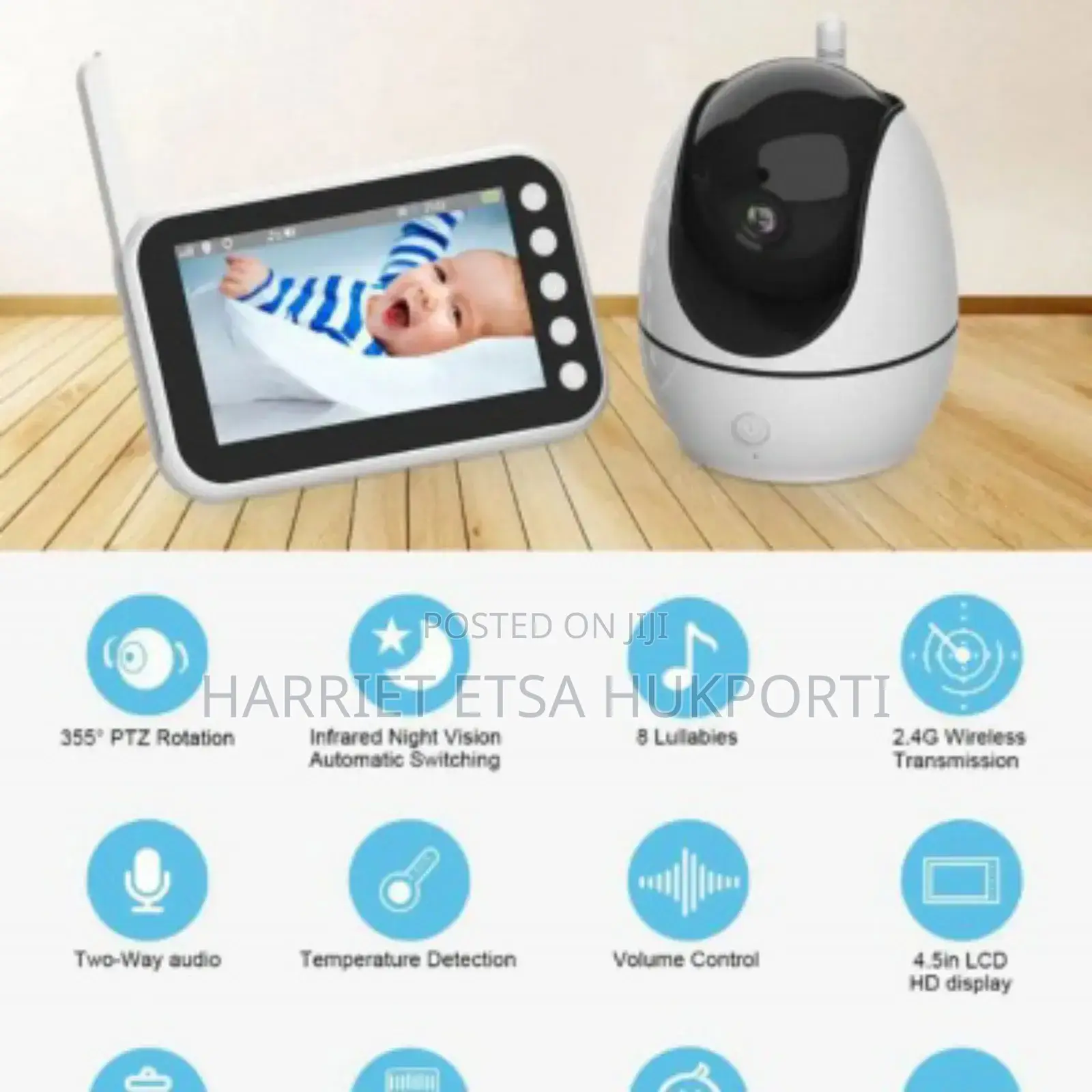 Wireless Baby Intercom With Camera 4.5′′ Screen With Two-Way Comm Uk