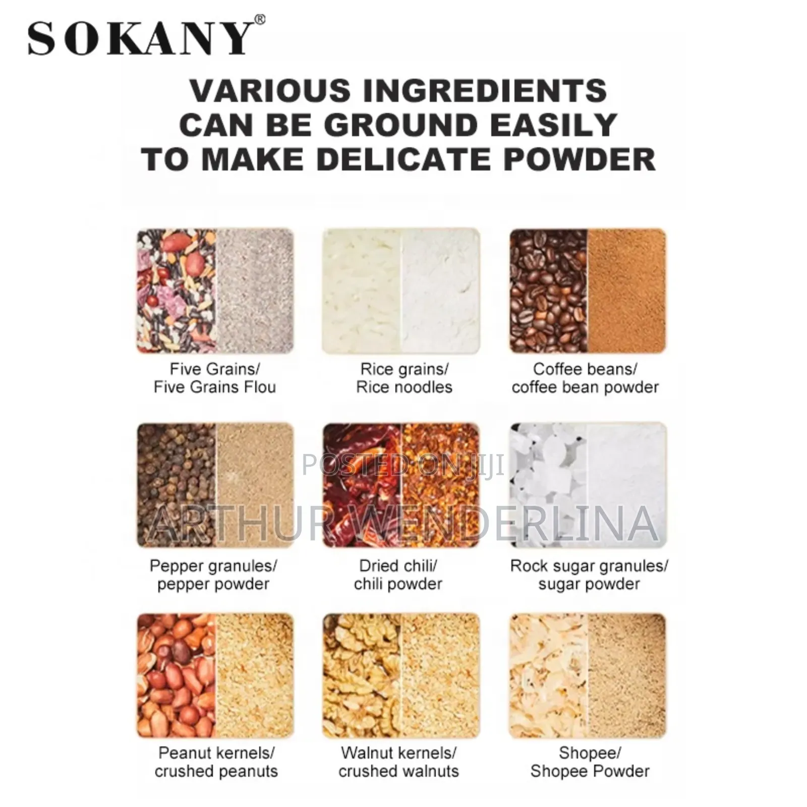 6liters Sokany Stainless Steel Electric Commercial Blender.8000watt