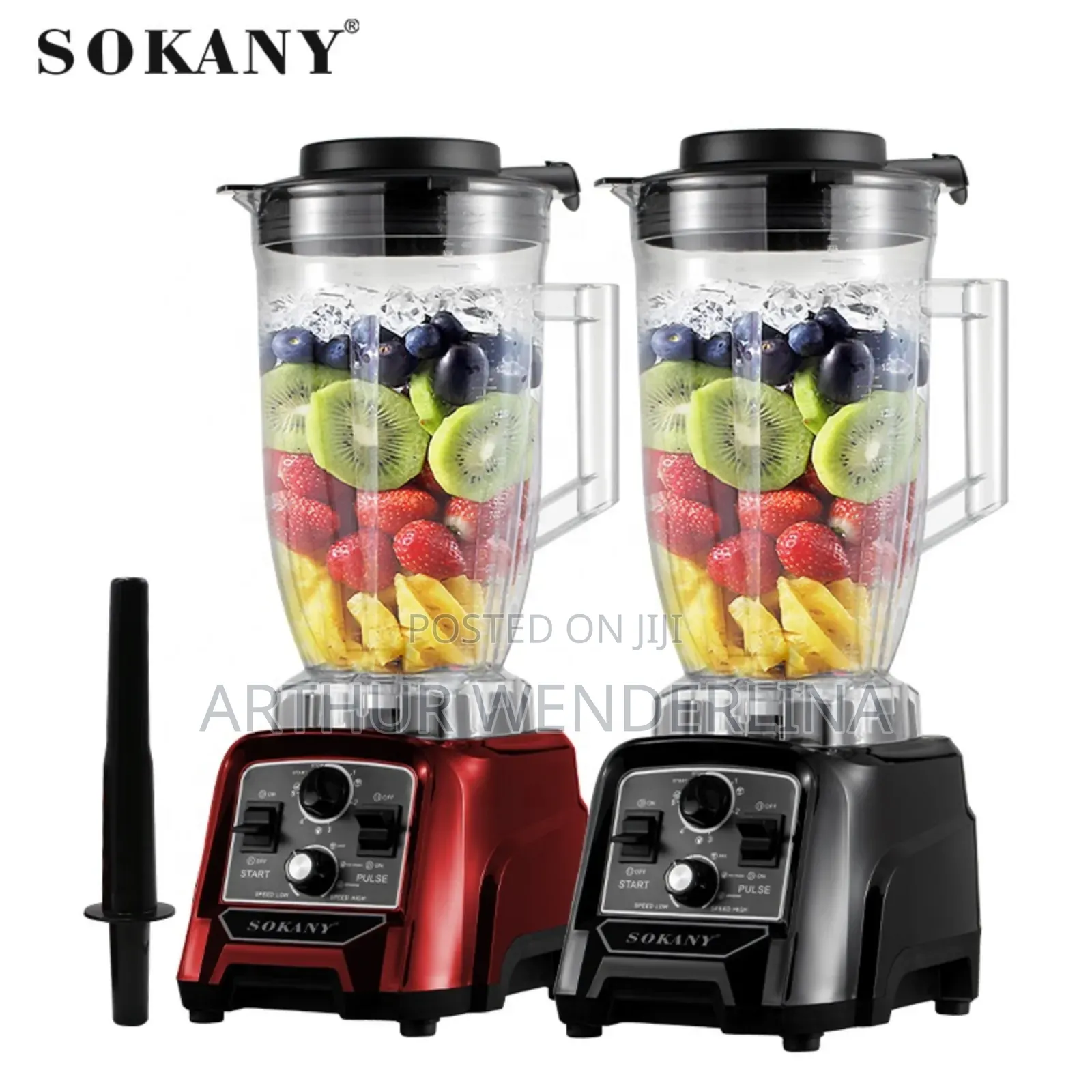 6liters Sokany Stainless Steel Electric Commercial Blender.8000watt