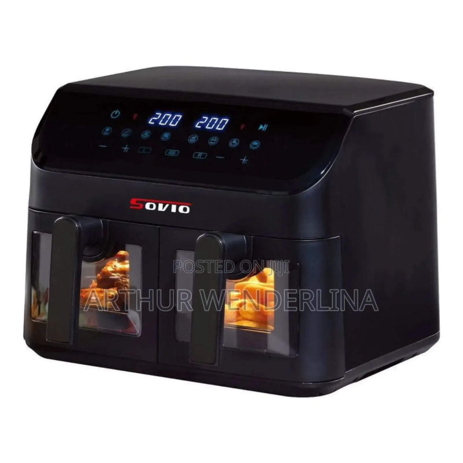 Sovio – Air Fryer Xxl, 11 Liters With 2 Drawers. 2000w