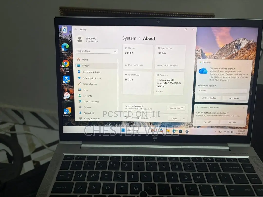 Laptop HP EliteBook 840 G8 16GB Intel Core I5 HDD+SSD 256GB