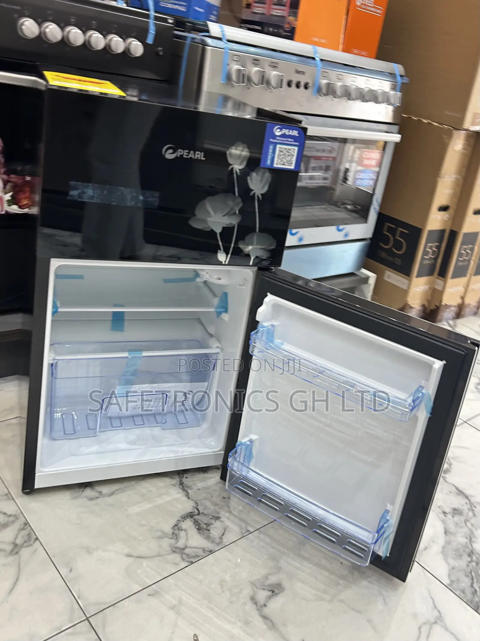 Purchase Top Mount Glass Black Doubledoor 90l Fridge