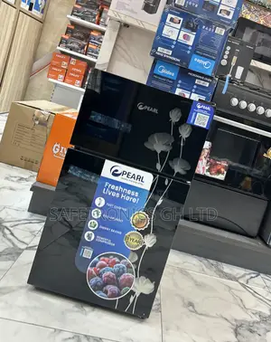 Super Cool Top Mount Doubledoor 90l Pearl Glass Black Fridge