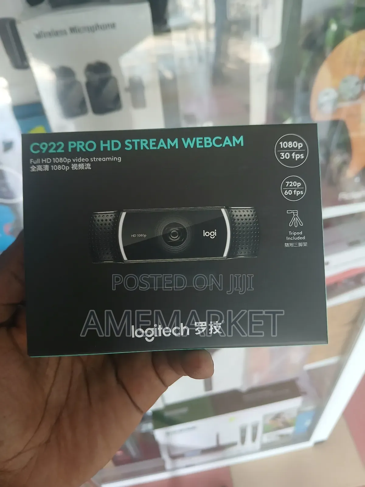 Logitech C922 Pro Webcam, 1080p Camera, Hd Video Streaming Recording