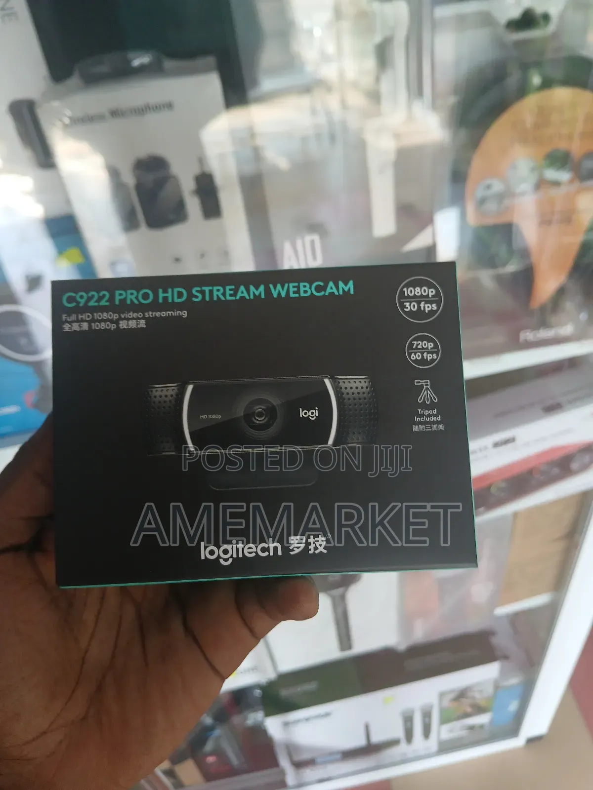 Logitech C922 Pro Webcam, 1080p Camera, Hd Video Streaming Recording