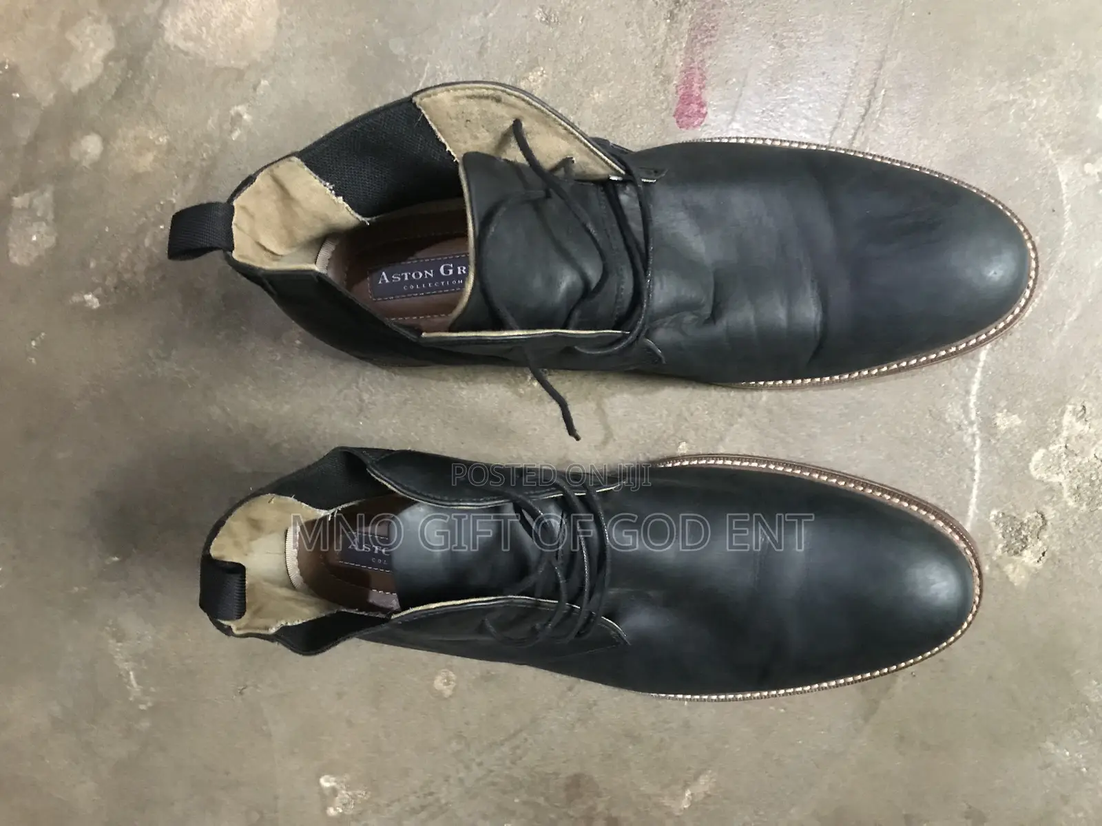 Aston Ereidia Men Leather Upper Rubber Sole Ankle Chukka From U S.