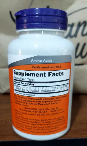 L-lysine, 1000mg, 100 Tablets (Support Collagen& Sleep)