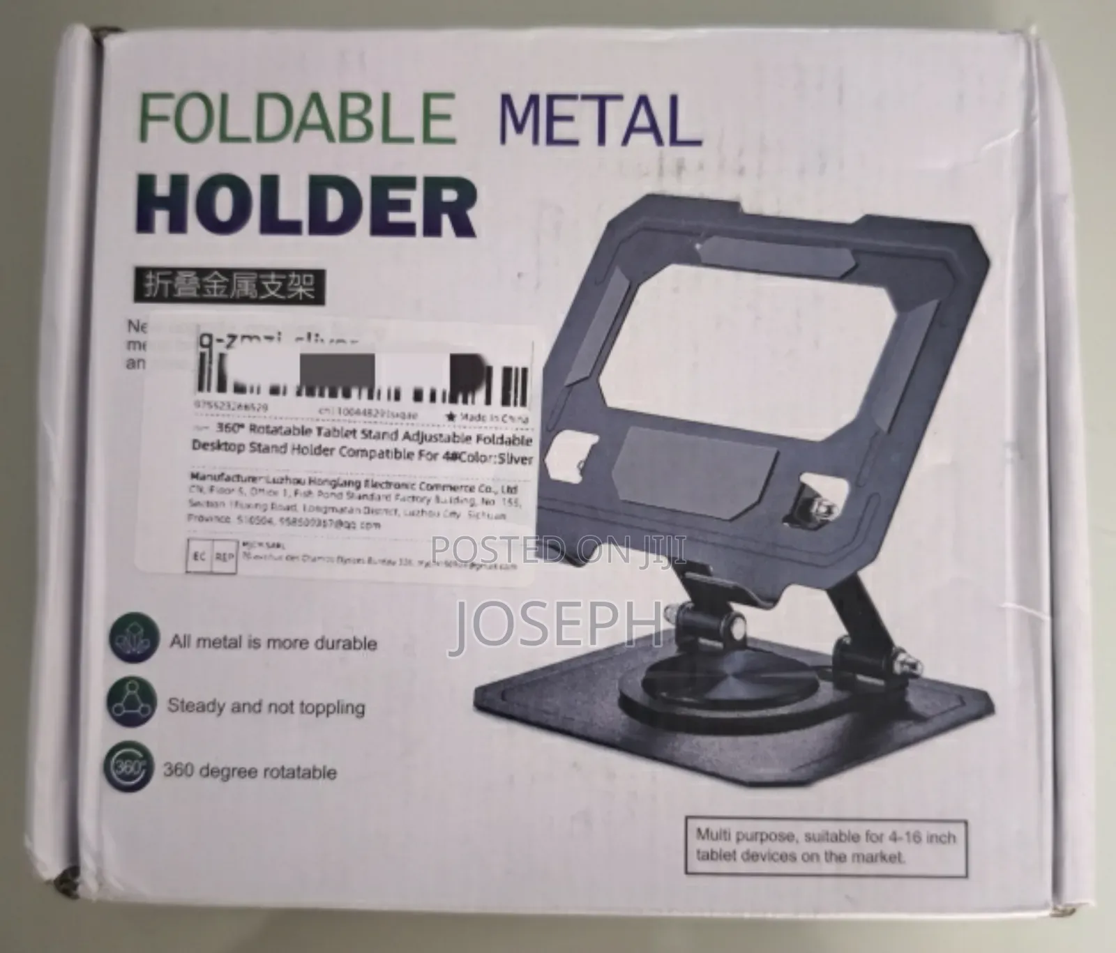 Tablet 360 Stand Metal