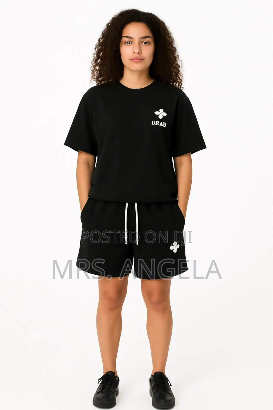 Black Top and Shorts