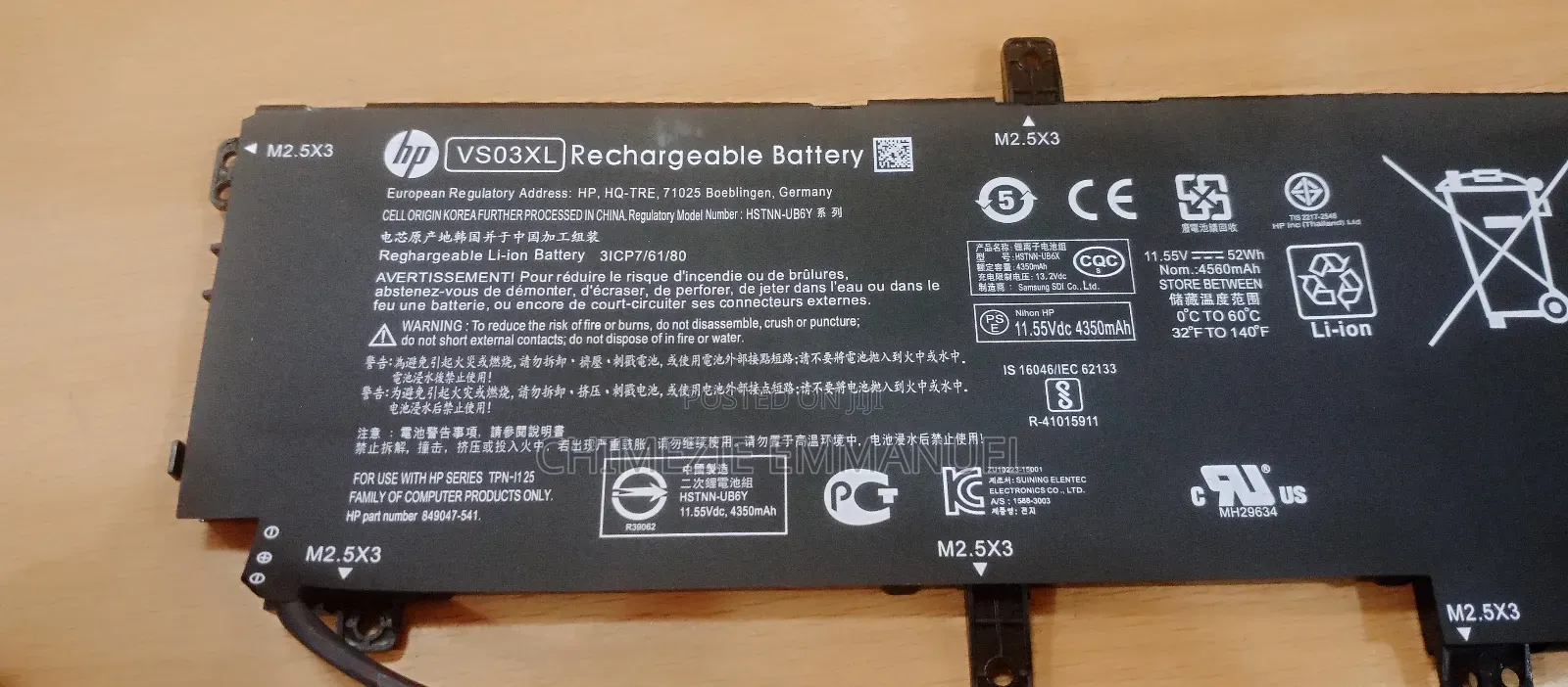 Hp Battery Vso3xl Original
