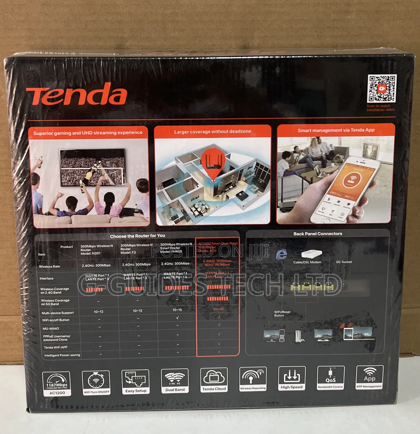 Tenda Ac1200 Smart Dual-Band Wifi Router Ac6