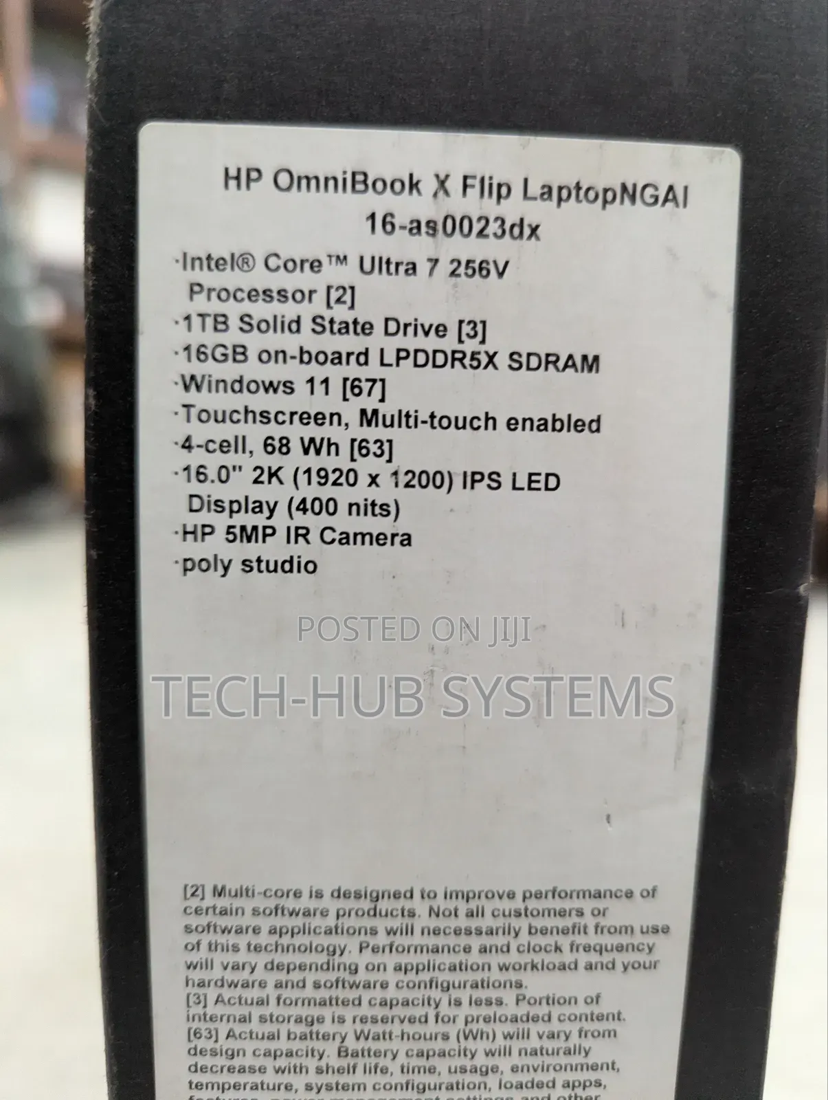 New Laptop HP OmniBook X Flip 16" 16GB Intel Core Ultra 7 SSD 1T