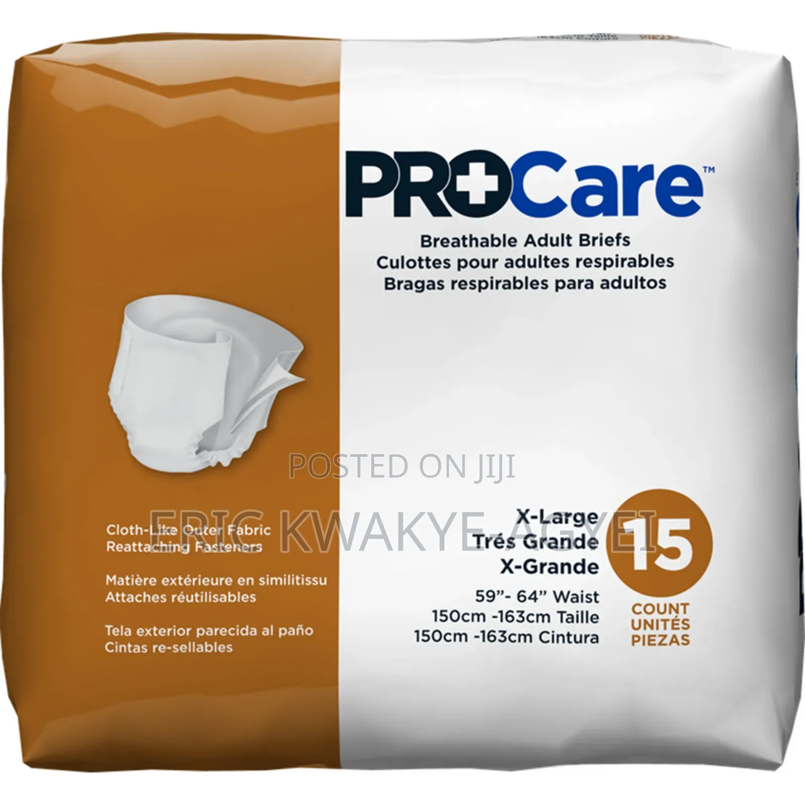 Procare Breathable Adult Briefs - X-L, 59"-64" Waist