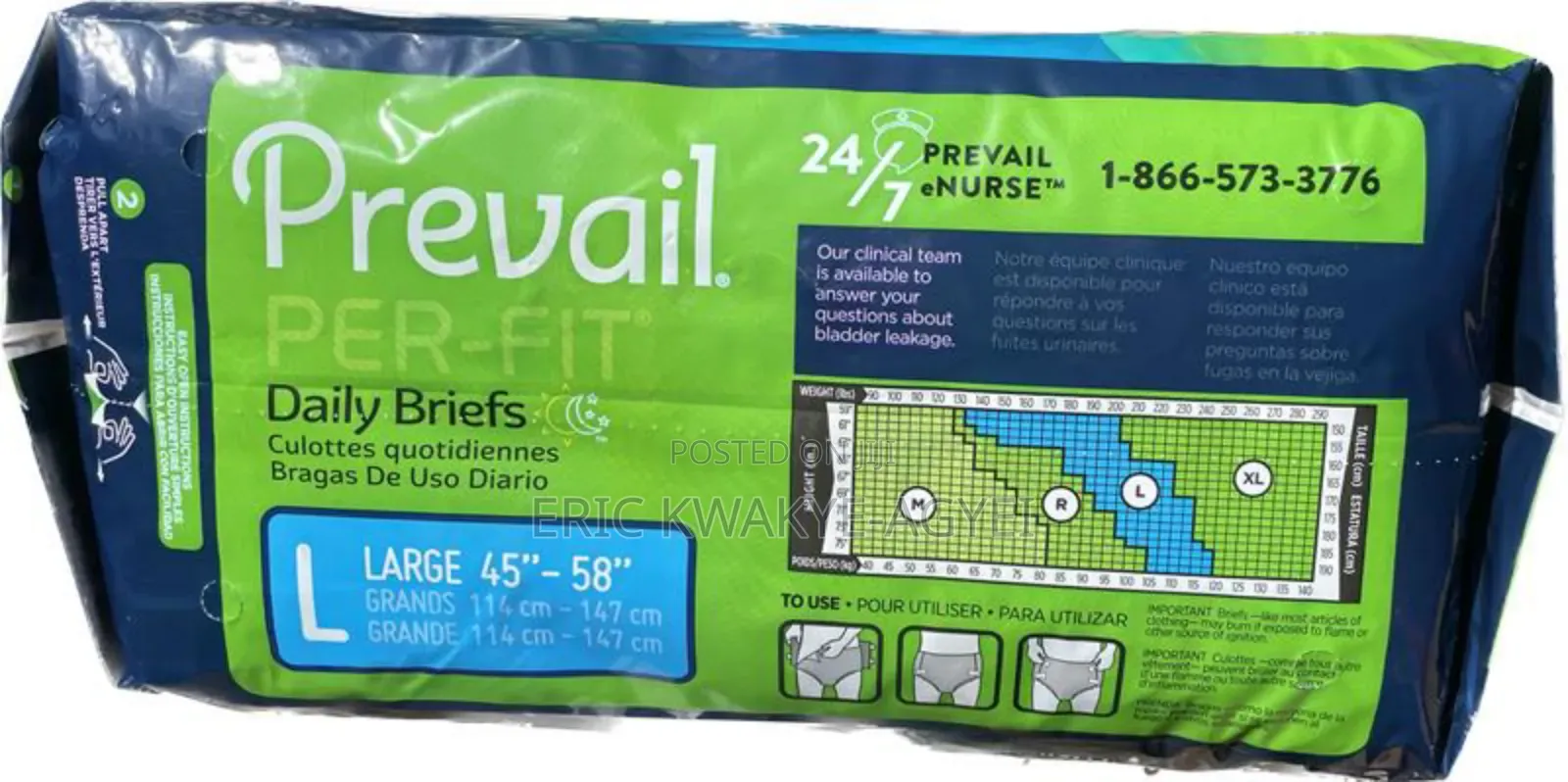 Prevail Per-Fit Maximum Plus Absorbency Incontinence Briefs,