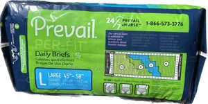 Prevail Per-Fit Maximum Plus Absorbency Incontinence Briefs,