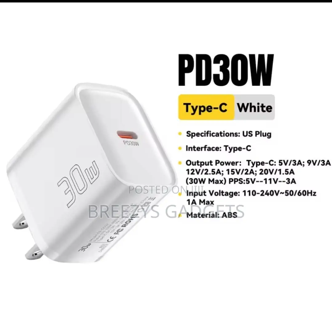 Essager 30w Type C Charger Pd Qc3.0 Fast Type C Charger For iPhone