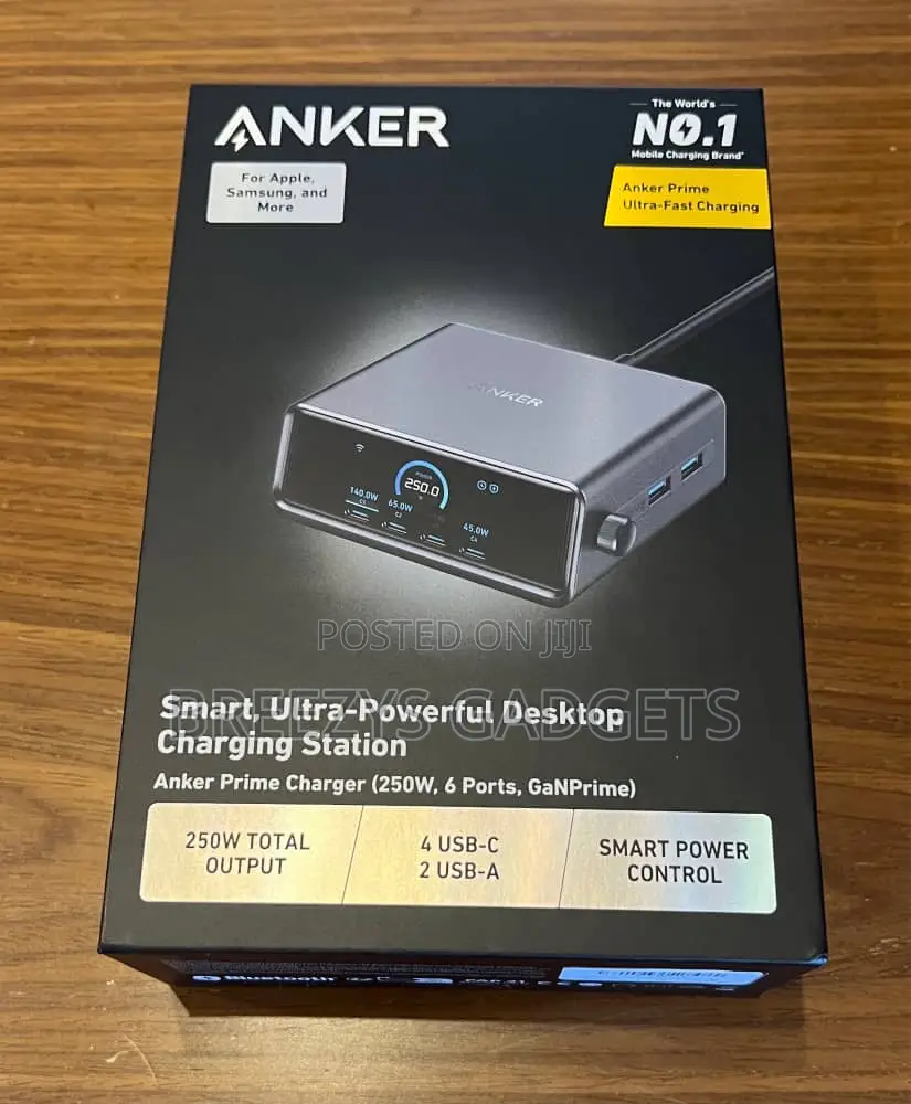 Anker Prime Charger, 250w Gan Prime Usb C Charging Station
