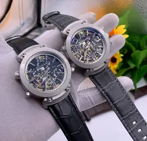 Gray Strap Bvlgari Leather Timepiece
