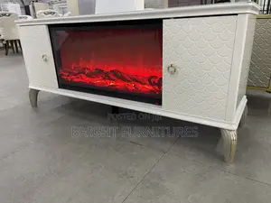 Electronic Tv Stand With Fire Flame and Bluetooth Speaker
