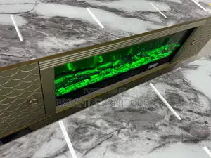 Electronic Tv Stand With Fire Flame and Bluetooth Speaker