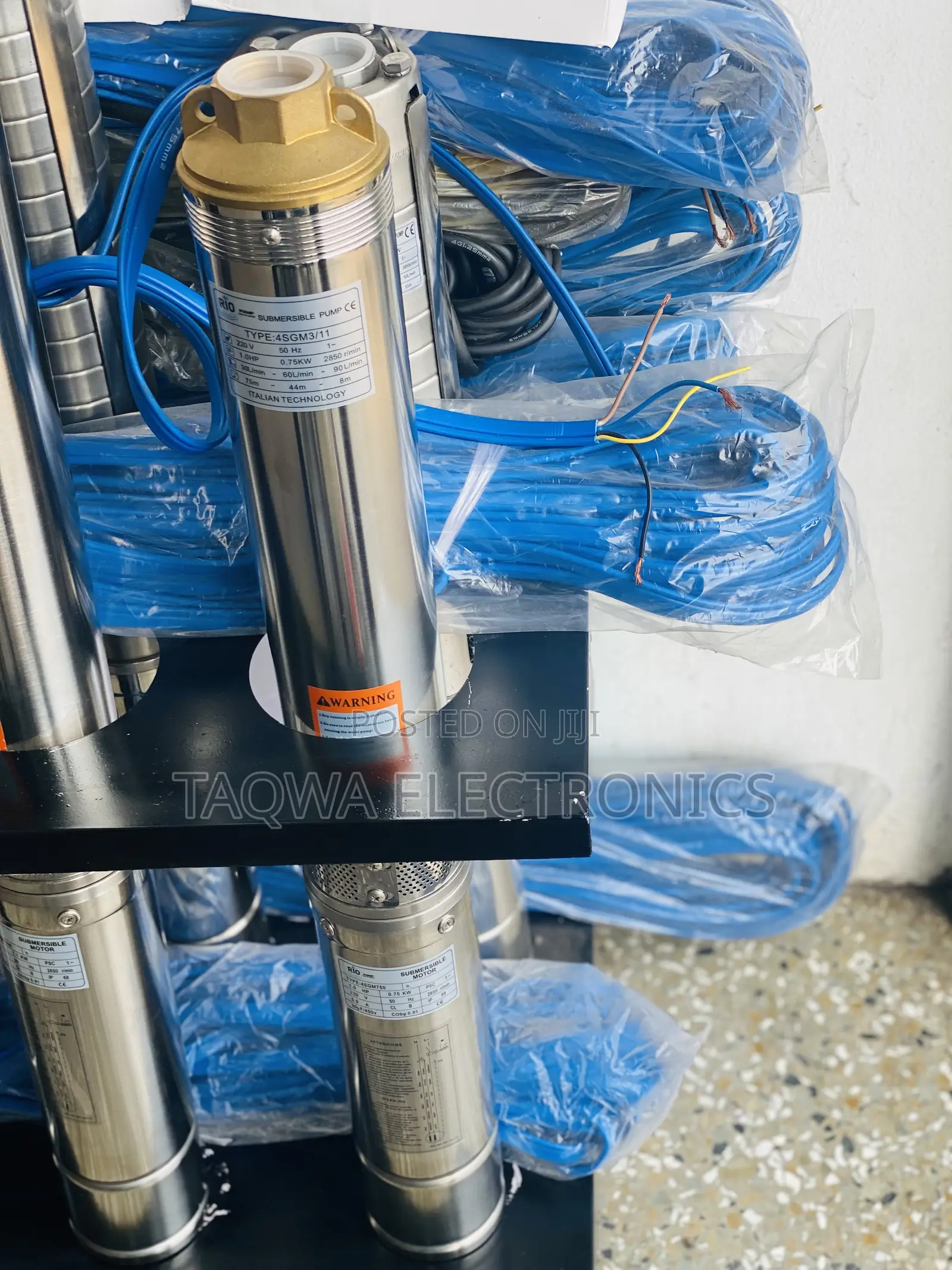 Max.Flow of 80l/Min Rio 1hp Borehole Pump