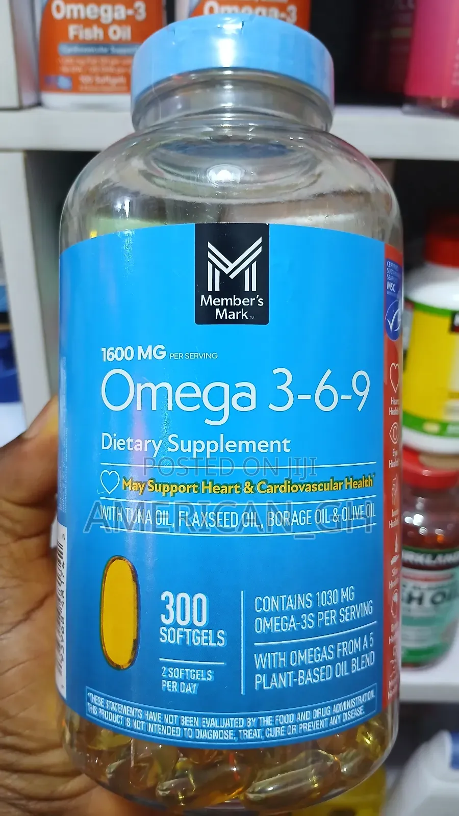 Members Mark 1600mg Omega 3-6-9 Supplement, 300 Softgels