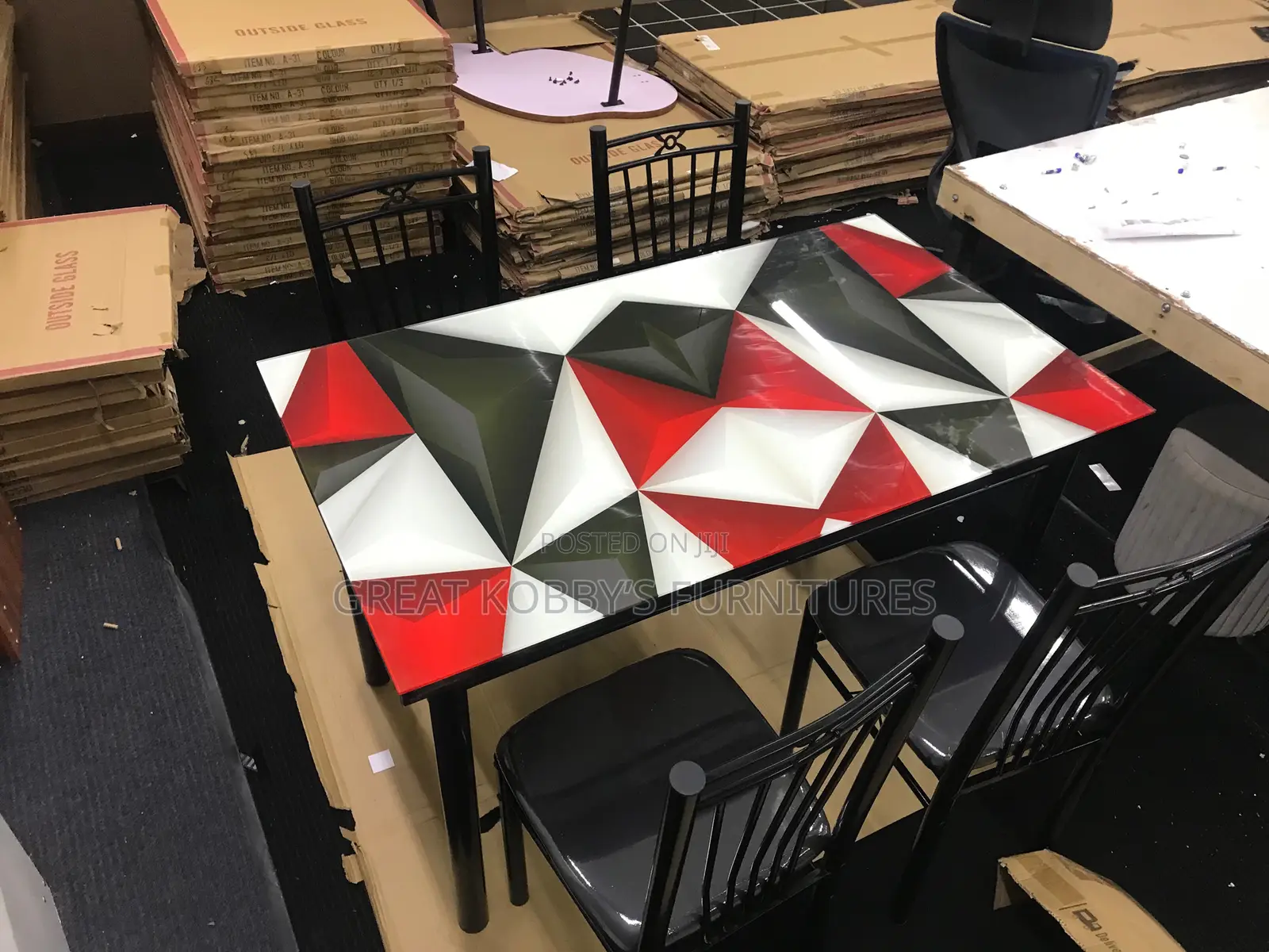 Glass Top Dining Set