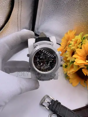 Gray Strap Bvlgari Leather Timepiece