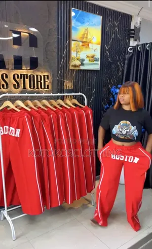 Cathy Red Joggers