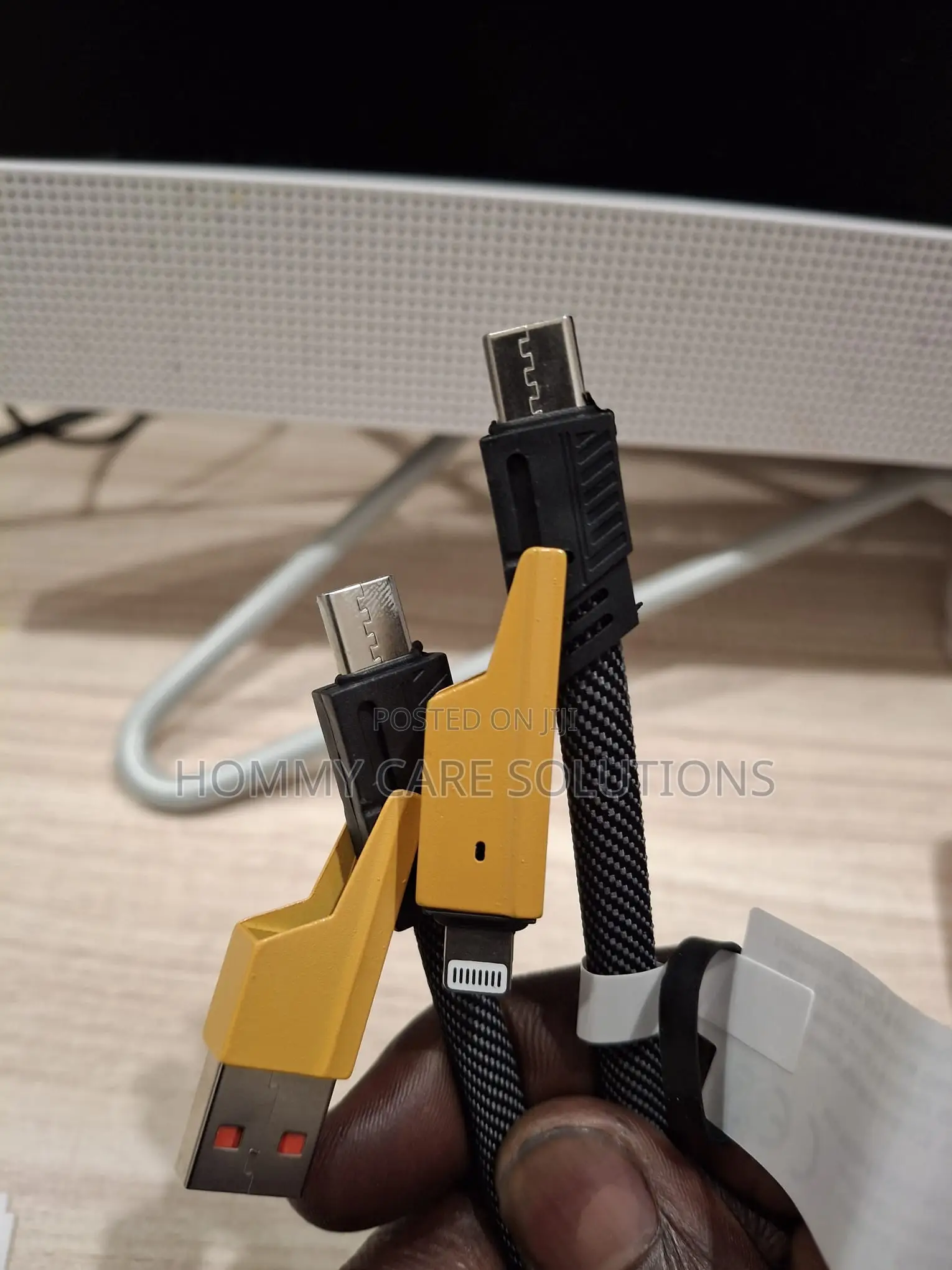 4-in-1 Fast Charging Cable for iPhone, Usb-C
